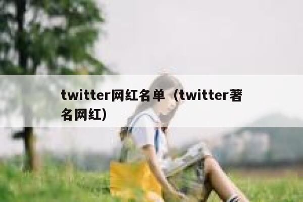 twitter网红名单（twitter著名网红） 第1张