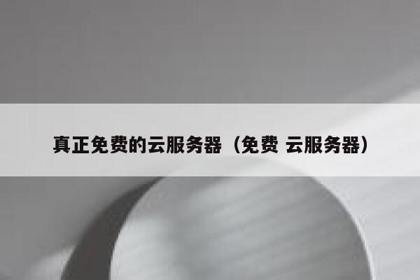 真正免费的云服务器（免费 云服务器） 第1张