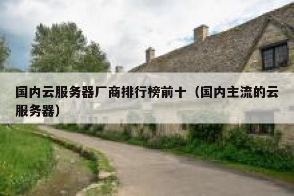 国内云服务器厂商排行榜前十（国内主流的云服务器） 第1张