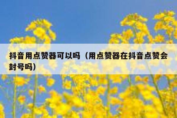 抖音用点赞器可以吗（用点赞器在抖音点赞会封号吗） 第1张
