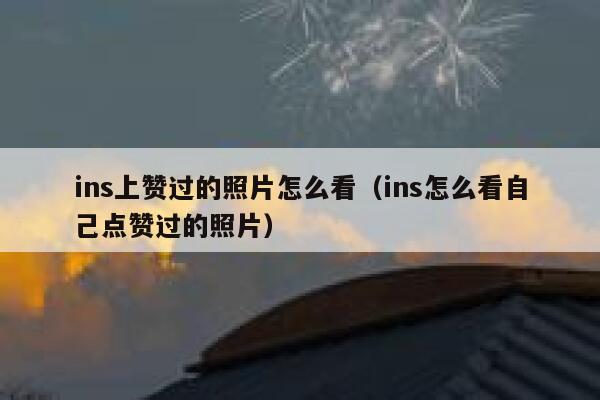 ins上赞过的照片怎么看（ins怎么看自己点赞过的照片） 第1张