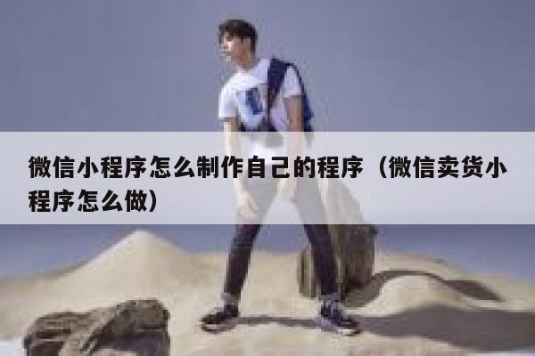 微信小程序怎么制作自己的程序（微信卖货小程序怎么做） 第1张