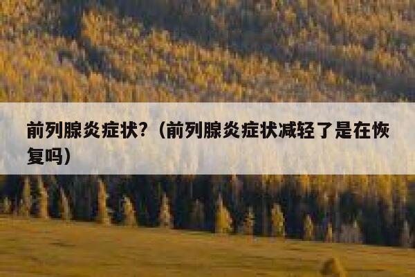 前列腺炎症状?(前列腺炎症状减轻了是在恢复吗) 第1张 前列腺炎症状?(前列腺炎症状减轻了是在恢复吗) 第1张