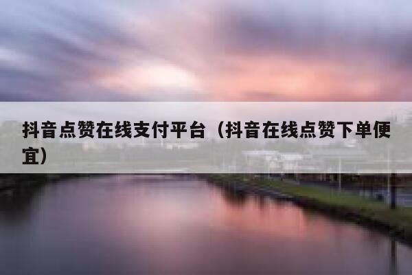 抖音点赞在线支付平台（抖音在线点赞下单便宜） 第1张