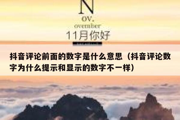 抖音评论前面的数字是什么意思（抖音评论数字为什么提示和显示的数字不一样） 第1张