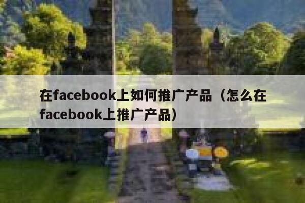 在facebook上如何推广产品（怎么在facebook上推广产品） 第1张