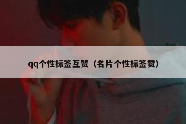 qq个性标签互赞（名片个性标签赞） 第1张