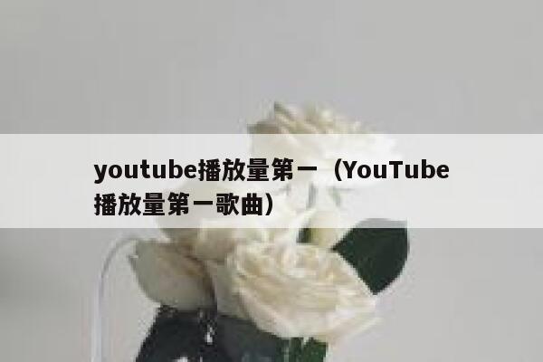 youtube播放量第一（YouTube播放量第一歌曲） 第1张