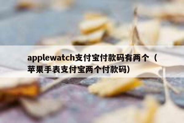 applewatch支付宝付款码有两个(苹果手表支付宝两个付款码) 第1张 applewatch支付宝付款码有两个(苹果手表支付宝两个付款码) 第1张