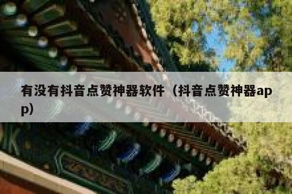 有没有抖音点赞神器软件（抖音点赞神器app） 第1张