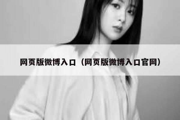 网页版微博入口（网页版微博入口官网） 第1张