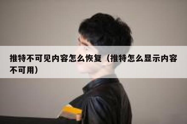 推特不可见内容怎么恢复（推特怎么显示内容不可用） 第1张