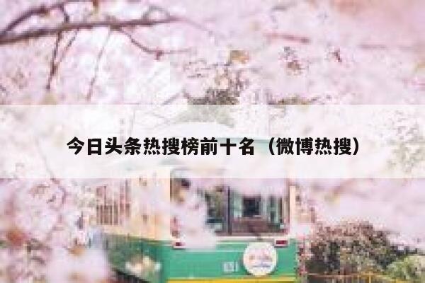 今日头条热搜榜前十名（微博热搜） 第1张