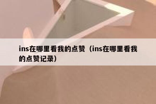 ins在哪里看我的点赞（ins在哪里看我的点赞记录） 第1张