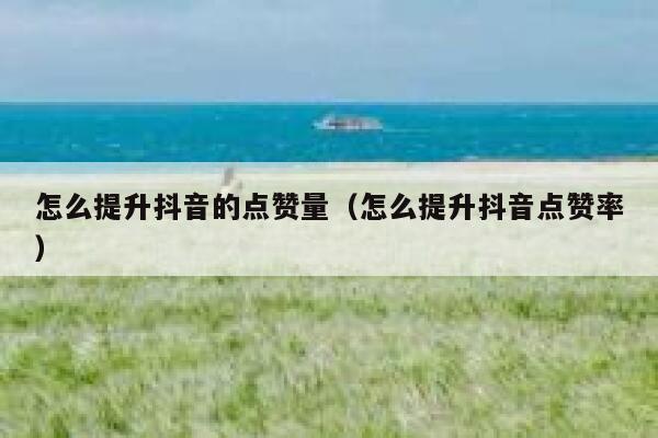 怎么提升抖音的点赞量（怎么提升抖音点赞率） 第1张