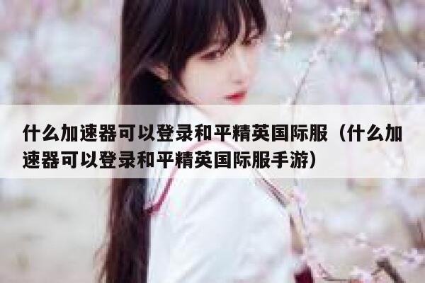 什么加速器可以登录和平精英国际服（什么加速器可以登录和平精英国际服手游） 第1张