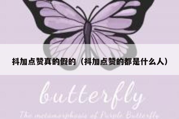 抖加点赞真的假的（抖加点赞的都是什么人） 第1张