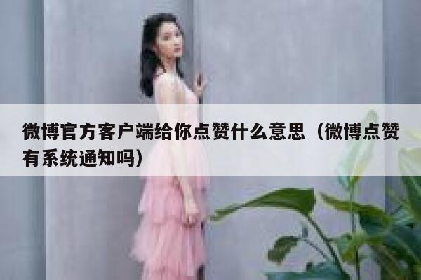 微博官方客户端给你点赞什么意思（微博点赞有系统通知吗） 第1张