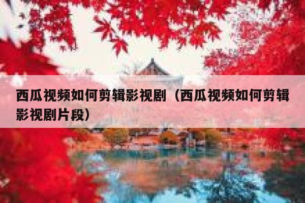 西瓜视频如何剪辑影视剧（西瓜视频如何剪辑影视剧片段） 第1张