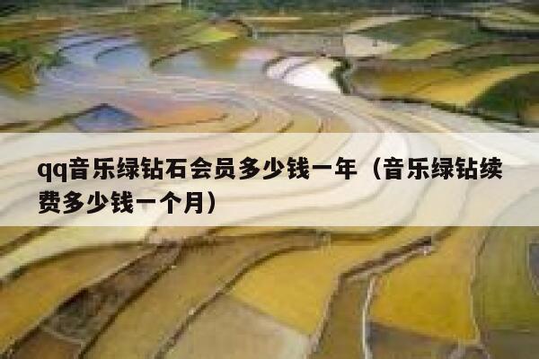 qq音乐绿钻石会员多少钱一年（音乐绿钻续费多少钱一个月） 第1张