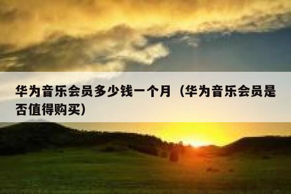 华为音乐会员多少钱一个月（华为音乐会员是否值得购买） 第1张