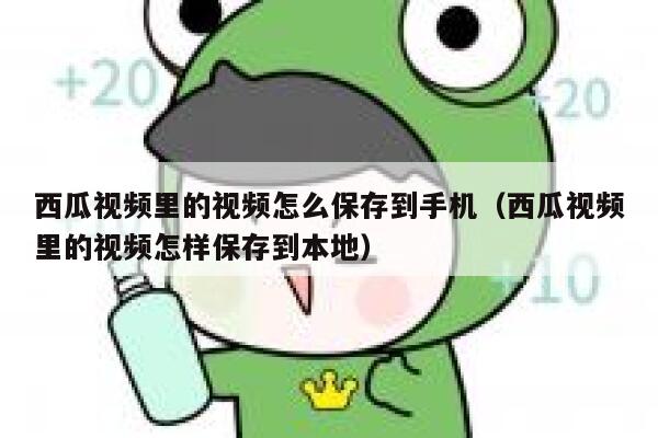 西瓜视频里的视频怎么保存到手机（西瓜视频里的视频怎样保存到本地） 第1张