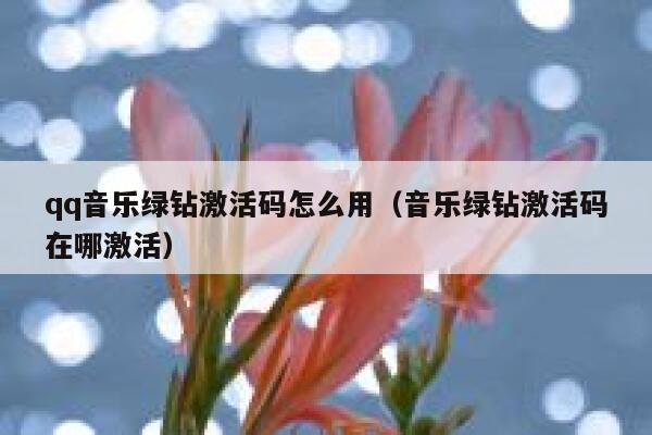 qq音乐绿钻激活码怎么用（音乐绿钻激活码在哪激活） 第1张