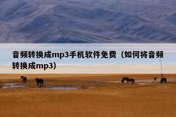 音频转换成mp3手机软件免费(如何将音频转换成mp3) 第1张 音频转换成mp3手机软件免费(如何将音频转换成mp3) 第1张