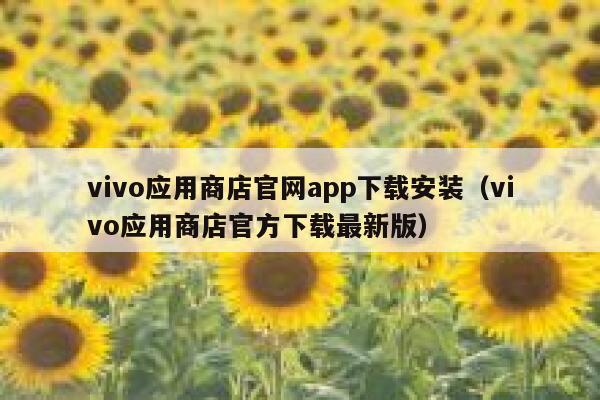vivo应用商店官网app下载安装（vivo应用商店官方下载最新版） 第1张