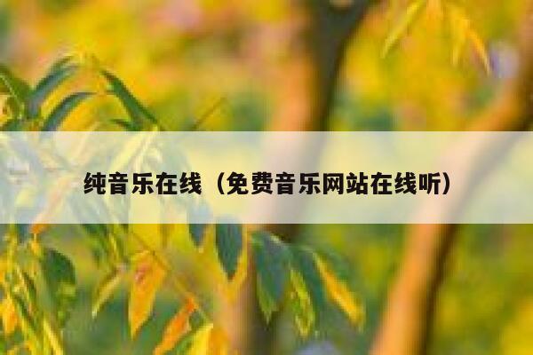 纯音乐在线（免费音乐网站在线听） 第1张