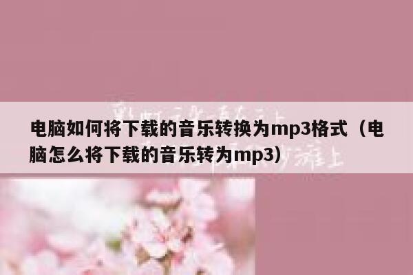 电脑如何将下载的音乐转换为mp3格式(电脑怎么将下载的音乐转为mp3) 第1张 电脑如何将下载的音乐转换为mp3格式(电脑怎么将下载的音乐转为mp3) 第1张