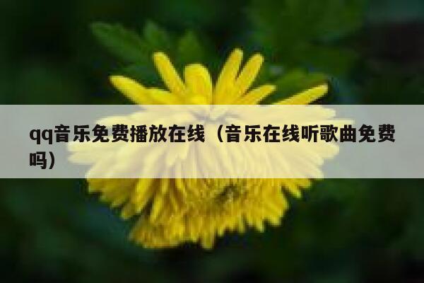 qq音乐免费播放在线（音乐在线听歌曲免费吗） 第1张