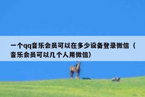 一个qq音乐会员可以在多少设备登录微信(音乐会员可以几个人用微信) 第1张 一个qq音乐会员可以在多少设备登录微信(音乐会员可以几个人用微信) 第1张