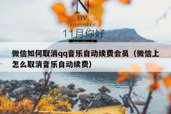 微信如何取消qq音乐自动续费会员（微信上怎么取消音乐自动续费） 第1张