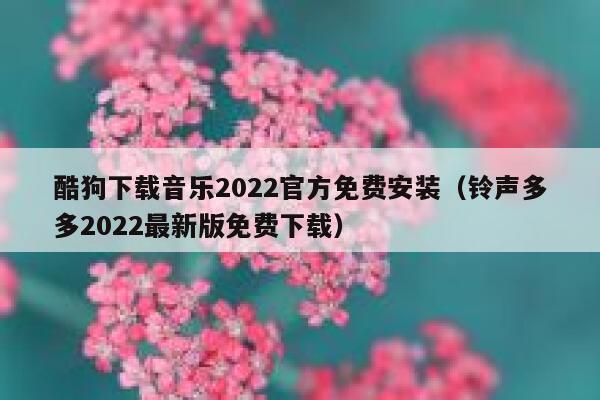 酷狗下载音乐2022官方免费安装（铃声多多2022最新版免费下载） 第1张