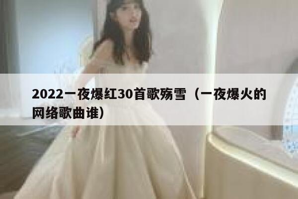 2022一夜爆红30首歌殇雪（一夜爆火的网络歌曲谁） 第1张