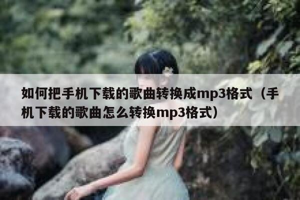 如何把手机下载的歌曲转换成mp3格式（手机下载的歌曲怎么转换mp3格式） 第1张