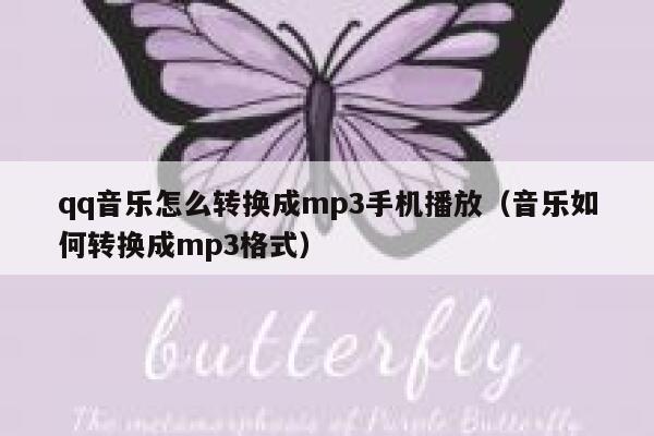 qq音乐怎么转换成mp3手机播放（音乐如何转换成mp3格式） 第1张