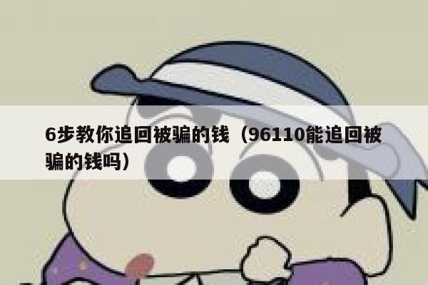 6步教你追回被骗的钱（96110能追回被骗的钱吗） 第1张