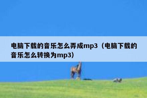 电脑下载的音乐怎么弄成mp3(电脑下载的音乐怎么转换为mp3) 第1张 电脑下载的音乐怎么弄成mp3(电脑下载的音乐怎么转换为mp3) 第1张