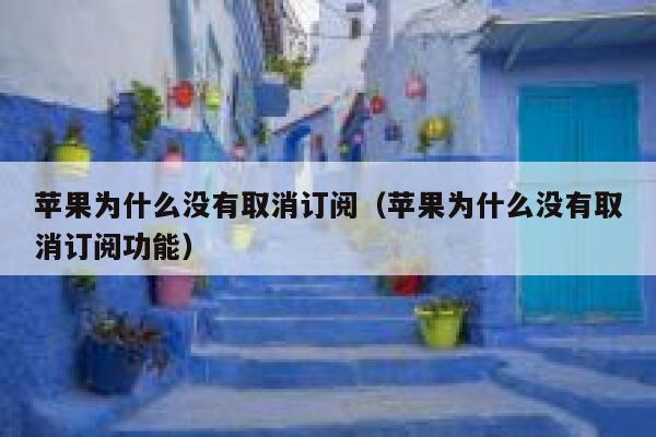 苹果为什么没有取消订阅（苹果为什么没有取消订阅功能） 第1张