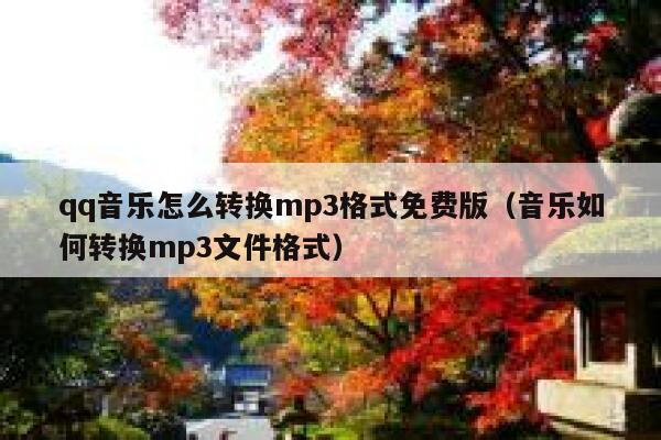 qq音乐怎么转换mp3格式免费版（音乐如何转换mp3文件格式） 第1张