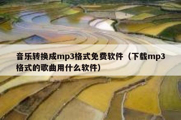 音乐转换成mp3格式免费软件(下载mp3格式的歌曲用什么软件) 第1张 音乐转换成mp3格式免费软件(下载mp3格式的歌曲用什么软件) 第1张
