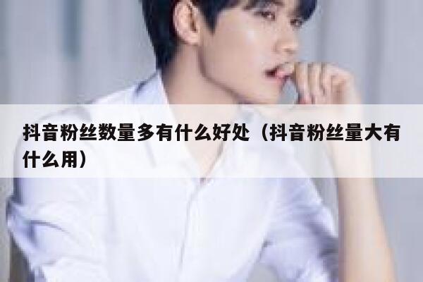 抖音粉丝数量多有什么好处（抖音粉丝量大有什么用） 第1张