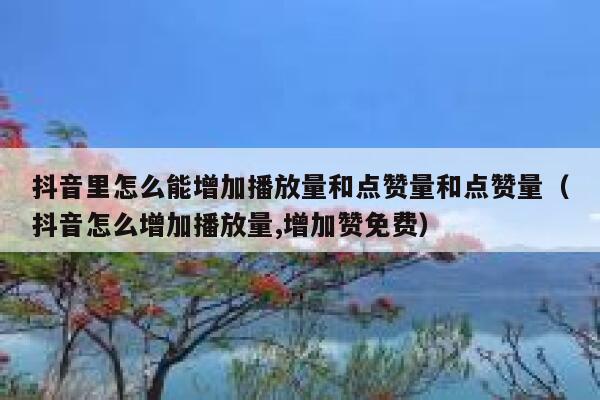 抖音里怎么能增加播放量和点赞量和点赞量（抖音怎么增加播放量,增加赞免费） 第1张