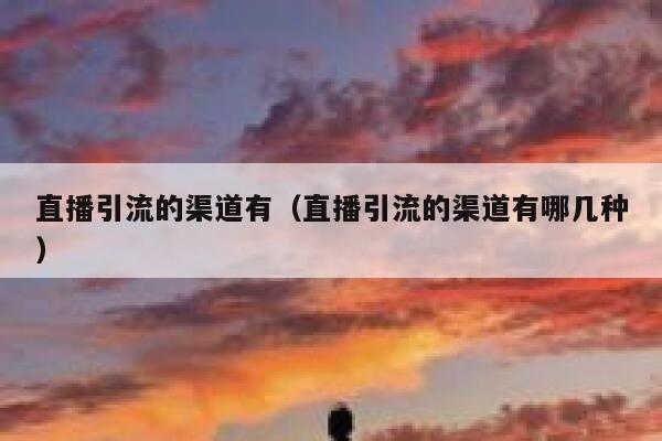 直播引流的渠道有（直播引流的渠道有哪几种） 第1张