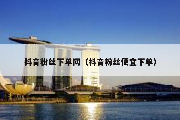 抖音粉丝下单网（抖音粉丝便宜下单） 第1张