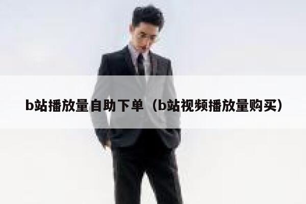 b站播放量自助下单（b站视频播放量购买） 第1张