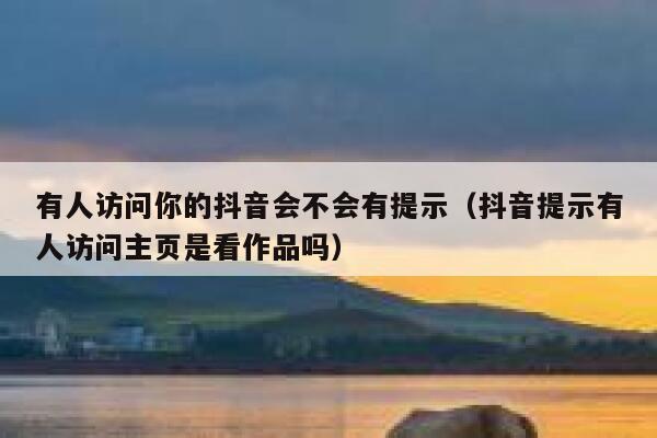 有人访问你的抖音会不会有提示（抖音提示有人访问主页是看作品吗） 第1张