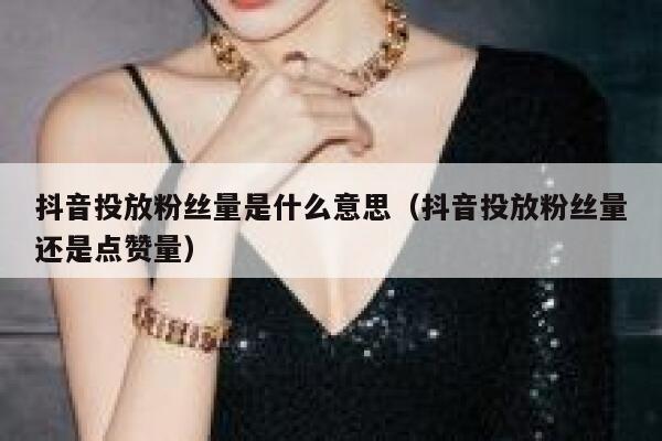 抖音投放粉丝量是什么意思（抖音投放粉丝量还是点赞量） 第1张